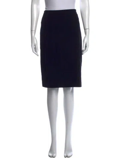 Pre-owned Escada Wool Knee-length Skirt In Black