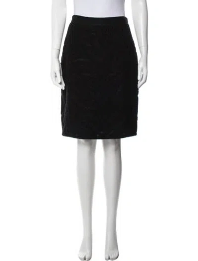 Pre-owned Escada Wool Knee-length Skirt In Black