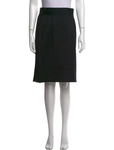 Pre-owned Escada Wool Knee-length Skirt In Black
