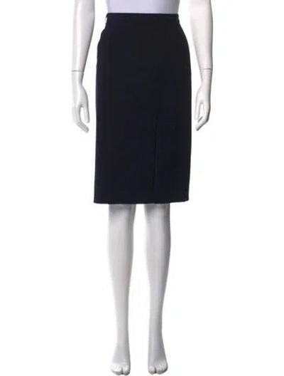 Pre-owned Escada Wool Knee-length Skirt In Black