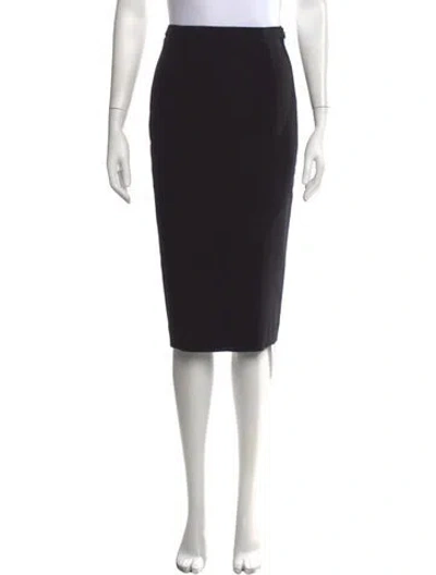 Pre-owned Escada Wool Knee-length Skirt In Black