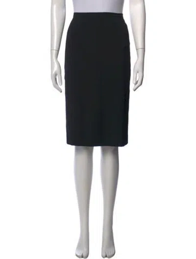 Pre-owned Escada Wool Knee-length Skirt In Black