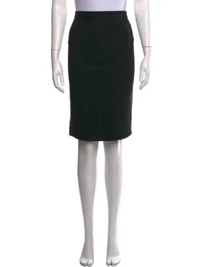 Pre-owned Escada Wool Knee-length Skirt In Black