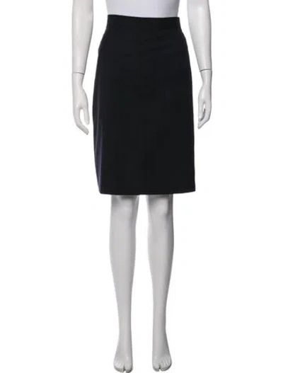 Pre-owned Escada Wool Knee-length Skirt In Black