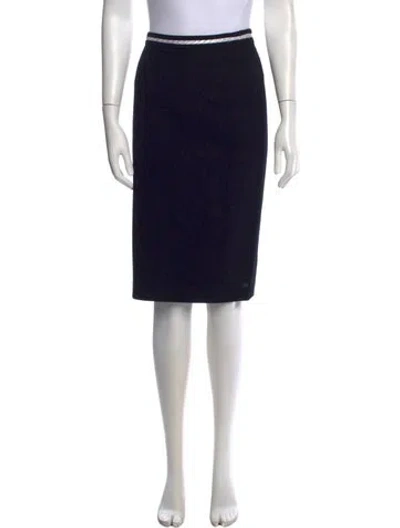 Pre-owned Escada Wool Knee-length Skirt In Black