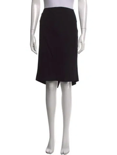 Pre-owned Escada Wool Knee-length Skirt In Black