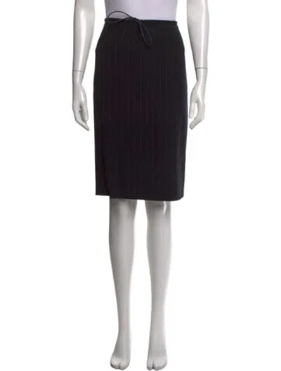 Pre-owned Escada Wool Knee-length Skirt In Black