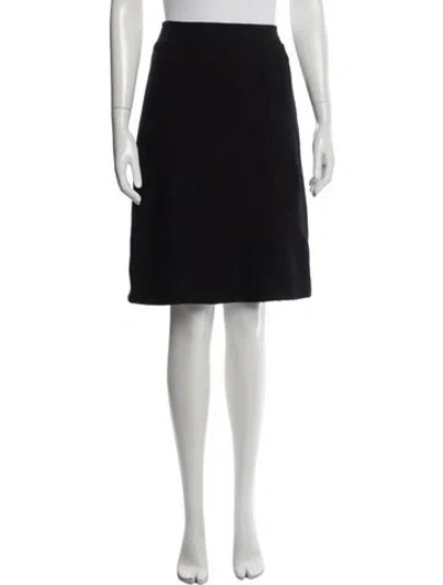 Pre-owned Escada Wool Knee-length Skirt In Black/blue