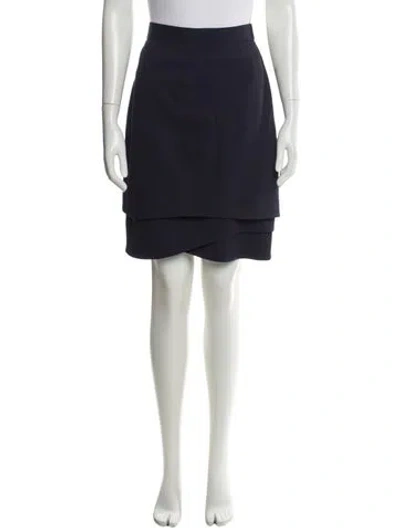 Pre-owned Escada Wool Knee-length Skirt In Blue