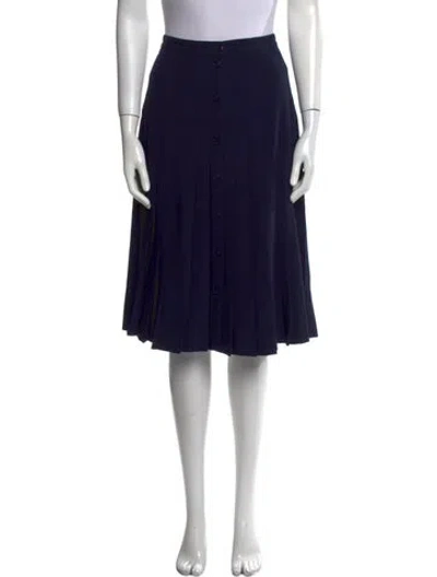 Pre-owned Escada Wool Knee-length Skirt In Blue