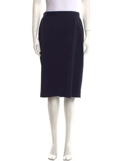 Pre-owned Escada Wool Knee-length Skirt In Blue