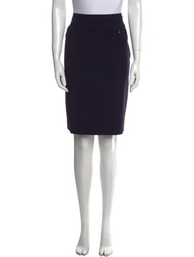 Pre-owned Escada Wool Knee-length Skirt In Blue