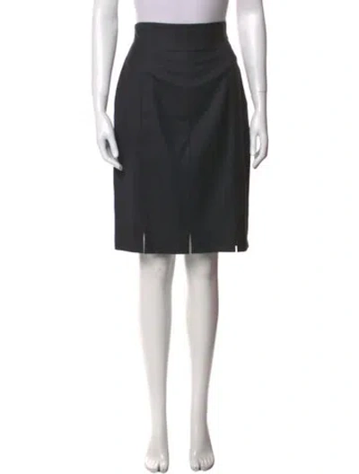 Pre-owned Escada Wool Knee-length Skirt In Blue