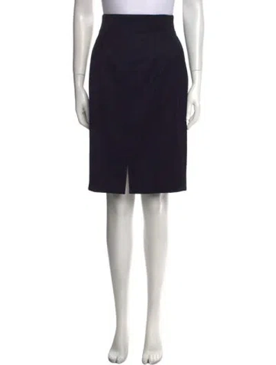 Pre-owned Escada Wool Knee-length Skirt In Blue