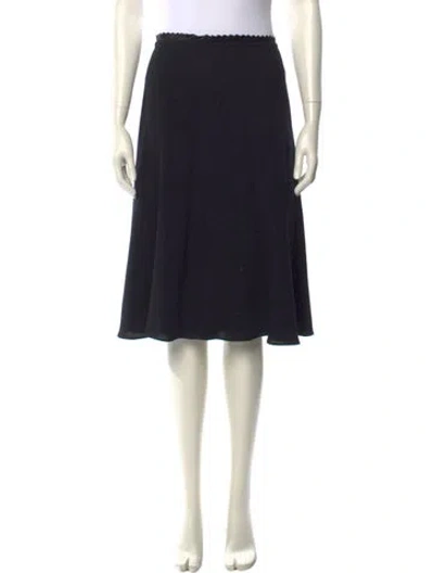 Pre-owned Escada Wool Knee-length Skirt In Blue