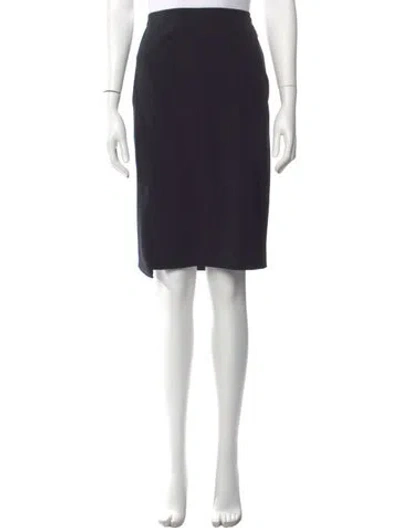 Pre-owned Escada Wool Knee-length Skirt In Blue