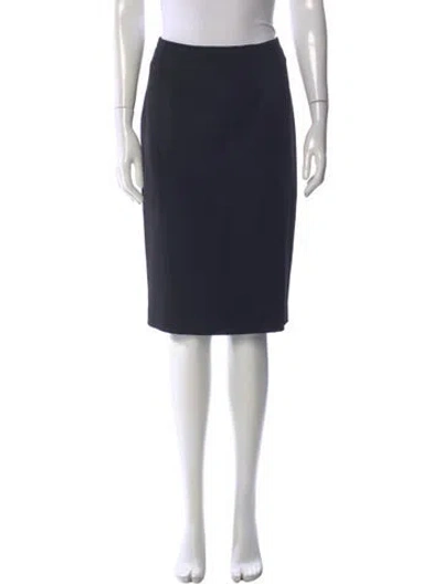 Pre-owned Escada Wool Knee-length Skirt In Blue