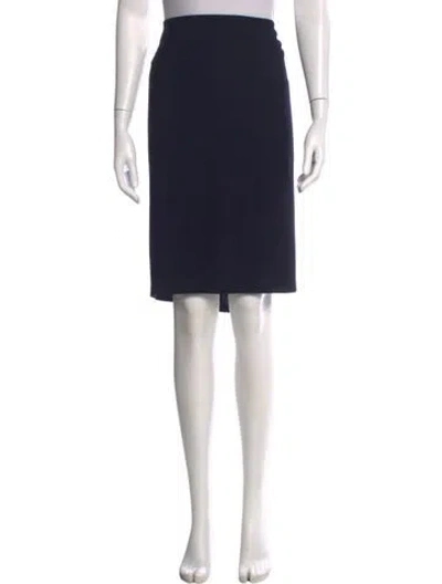 Pre-owned Escada Wool Knee-length Skirt In Blue