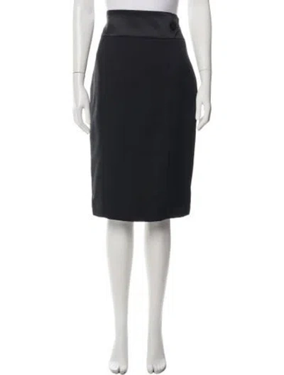 Pre-owned Escada Wool Knee-length Skirt In Blue