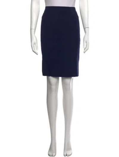 Pre-owned Escada Wool Knee-length Skirt In Blue