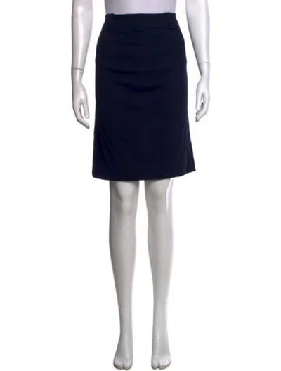 Pre-owned Escada Wool Knee-length Skirt In Blue