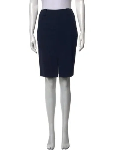 Pre-owned Escada Wool Knee-length Skirt In Blue