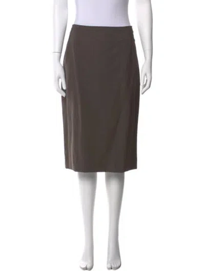 Pre-owned Escada Wool Knee-length Skirt In Brown