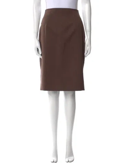 Pre-owned Escada Wool Knee-length Skirt In Brown