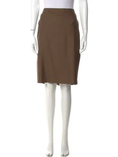 Pre-owned Escada Wool Knee-length Skirt In Brown