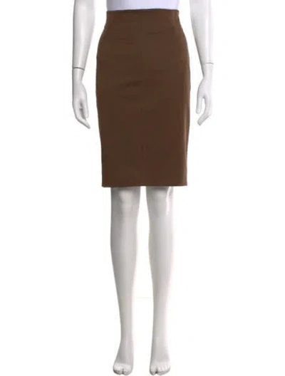 Pre-owned Escada Wool Knee-length Skirt In Brown