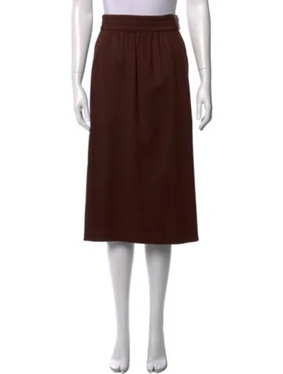 Pre-owned Escada Wool Knee-length Skirt In Brown