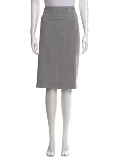 Pre-owned Escada Wool Knee-length Skirt In Gray