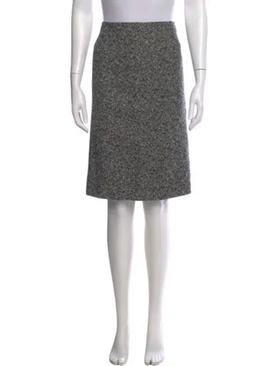 Pre-owned Escada Wool Knee-length Skirt In Gray