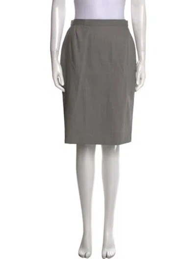 Pre-owned Escada Wool Knee-length Skirt In Gray