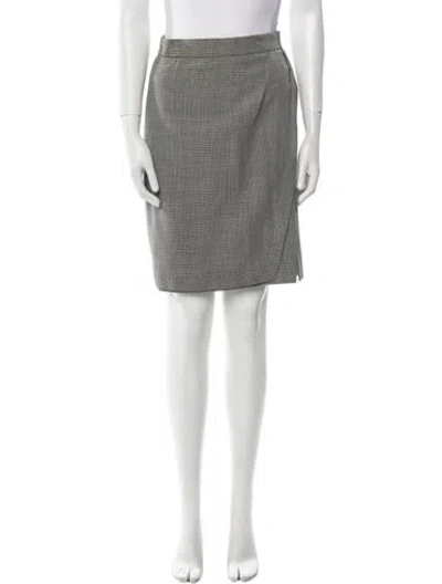 Pre-owned Escada Wool Knee-length Skirt In Gray