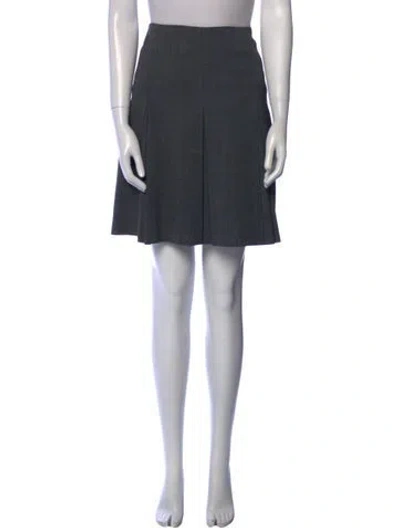 Pre-owned Escada Wool Knee-length Skirt In Gray