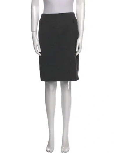 Pre-owned Escada Wool Knee-length Skirt In Gray