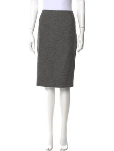 Pre-owned Escada Wool Knee-length Skirt In Gray