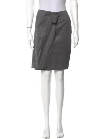 Pre-owned Escada Wool Knee-length Skirt In Gray
