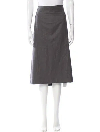 Pre-owned Escada Wool Knee-length Skirt In Gray