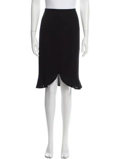 Pre-owned Escada Wool Knee-length Skirt In Gray