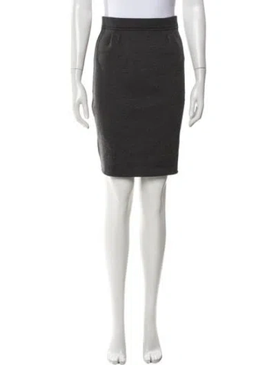 Pre-owned Escada Wool Knee-length Skirt In Gray