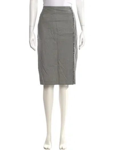 Pre-owned Escada Wool Knee-length Skirt In Gray