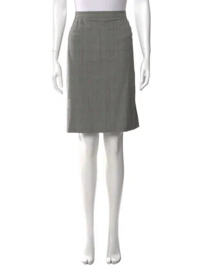 Pre-owned Escada Wool Knee-length Skirt In Gray