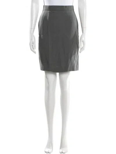 Pre-owned Escada Wool Knee-length Skirt In Gray