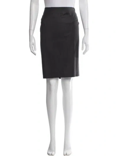 Pre-owned Escada Wool Knee-length Skirt In Gray