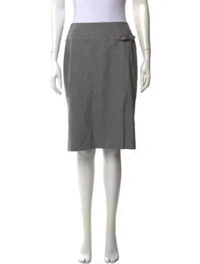 Pre-owned Escada Wool Knee-length Skirt In Gray