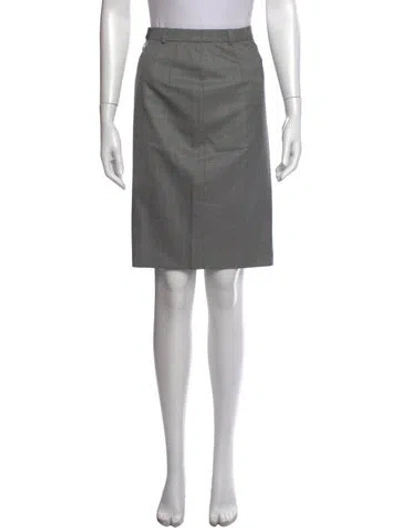 Pre-owned Escada Wool Knee-length Skirt In Gray