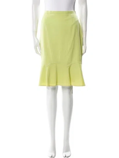 Pre-owned Escada Wool Knee-length Skirt In Green