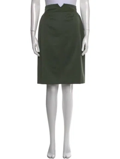 Pre-owned Escada Wool Knee-length Skirt In Green